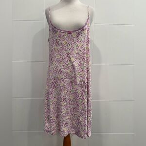 Charter Club Pink, purple and Green Floral Chemise Sleepwear size large